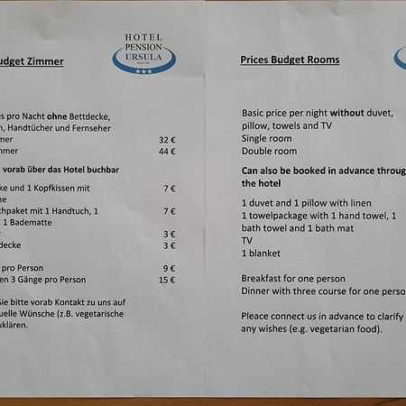 באד סקסה Hotel-Pension Ursula חדר תמונה