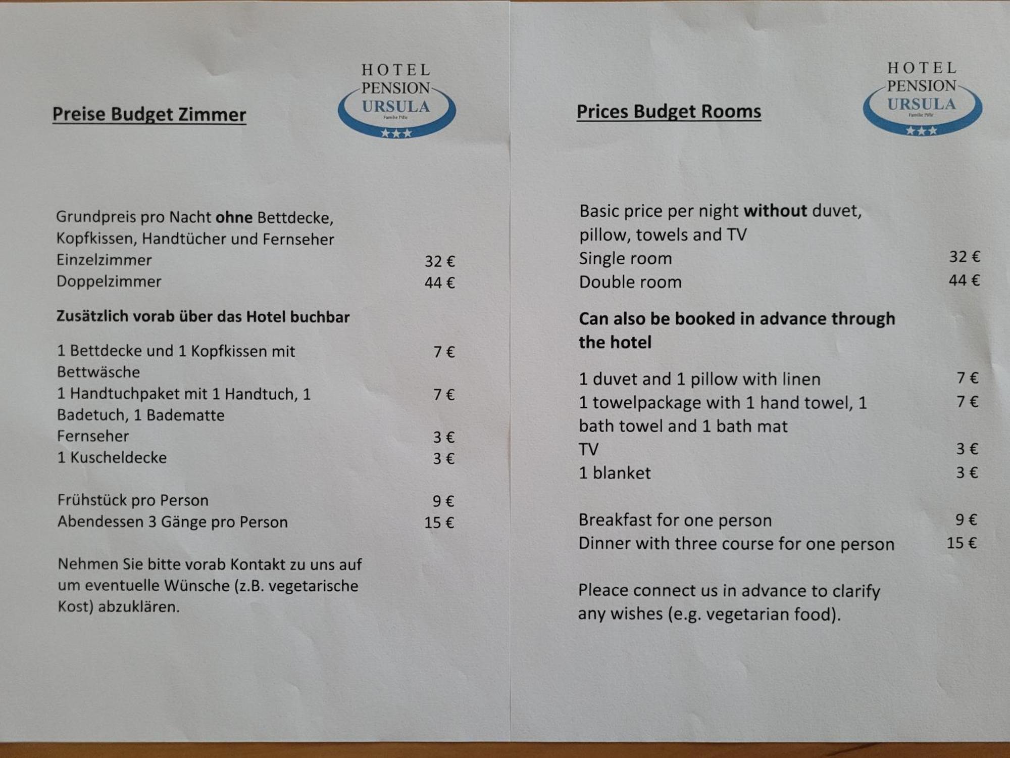 באד סקסה Hotel-Pension Ursula חדר תמונה